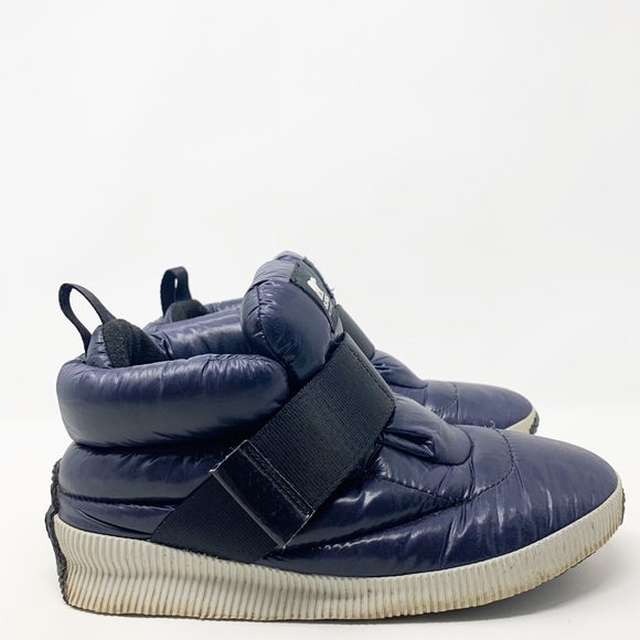 SOREL Out N About Puffy NL3401 Navy Blue Snow Boots Women’s Size 9.5 - Picture 1 of 7